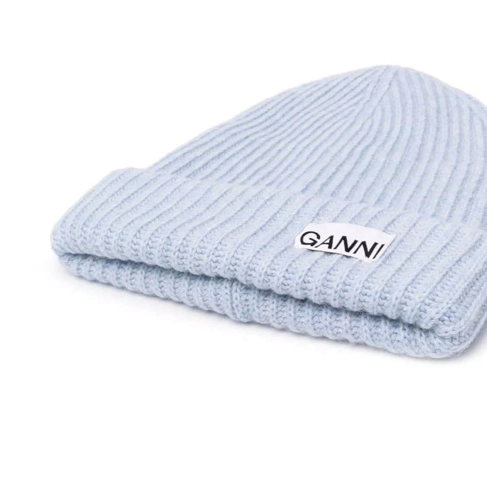 *NWT* GANNI Blue Recycled Wool Knit Toque - Picture 2 of 6